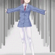 スーツ系白タイツ女子