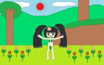 葉っぱ族の女の子