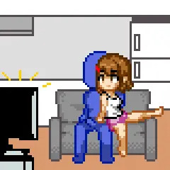 TVを見ている妹へのセクハラをあきらめない兄（前編）
