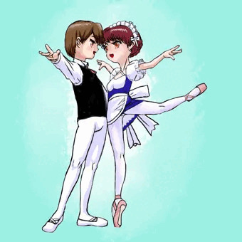小さなメイドと小さな執事の踊り