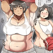 部室で着替える中村さん