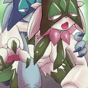 ♂のじゃれつく攻撃！♀はこらえている！