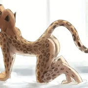 寝起き豹子さん