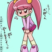 太郎隊にトイレの個室を占領された時のきょう子ちゃん。