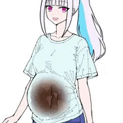 妊婦リゼ_朝ゴミ出しで会う若奥様のお腹にいるのは異色の巨大児