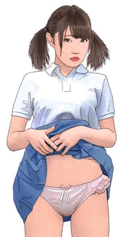 パンティを見せる