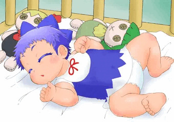 乳児チルノちゃん背景付き