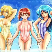 ストライプ水着✖️カラーズ①