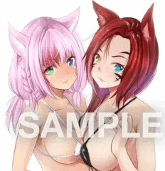 ふたりのキャットガール(skeb)