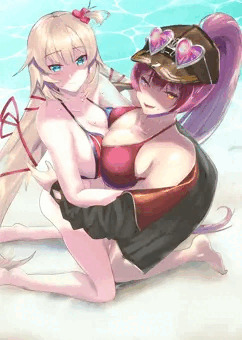 ★宝鐘マリン船長＆赤井はあとさん水着絵