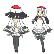 鶴の擬人化的な衣装の女の子