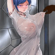 巨乳スケスケ娘