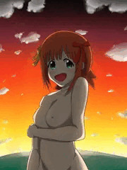 夕日の海