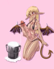 褐色ふたなりサキュバスその3