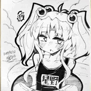 スク水ルリ色紙