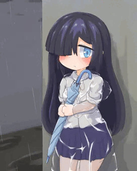 あまりに水害に遭うので雨具を買ってもらったみなもちゃん