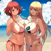 水着ホムラ＆ヒカリ