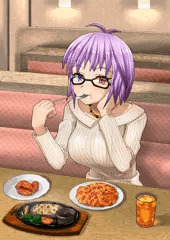 代理ちゃんのファミレス食事風景