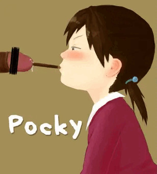 女児と尿道ポッキーゲーム