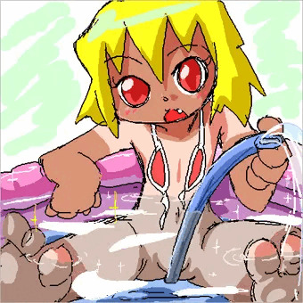 日焼けパイパンロリ少女