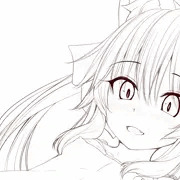 玉藻の前と今年最後の水着を　線画