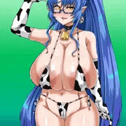 後鬼ホルスタインビキニ乳牛奴隷