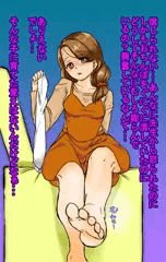 CFNM　足舐め　白リブハイソックス　