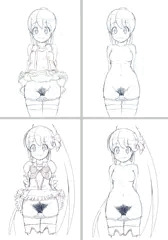 はぴちゃ陰毛落書き