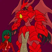 火炎竜の魔触装甲機神とふたなり