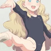 長袖レオタでポーズをとるオーロール