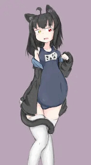 ボテ腹スク水裸パーカーうちの子