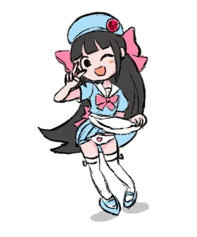 今月描いた太鼓ガール