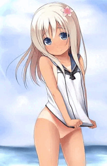 １日１枚微エロ　１６日目　ろーちゃんと海　４月１６日