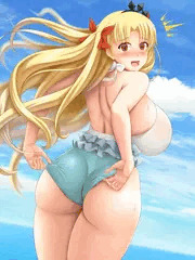 水着エレちゃんのお尻