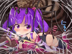 蜘蛛の魔物に捕らわれた戦士ちゃん