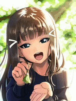 はい、「あ～ん」ですわ