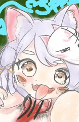 まほろば妖女奇譚より、まほたん白蔵主ちゃん　特大飴をなめる（壊）