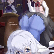 転んでおならしちゃうチノちゃん