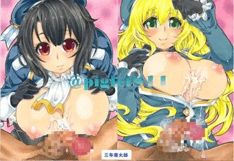 高雄と愛宕のパイズリイラスト！