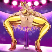 「ギャル子姉」ボディコンガニ股ポールダンス