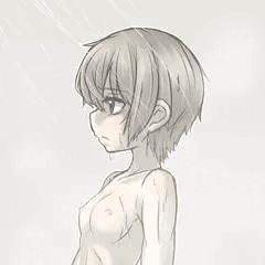 シャワーを浴びながら物思いに耽るみーくん
