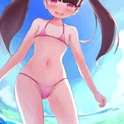 夏休みと吊りスカート少女