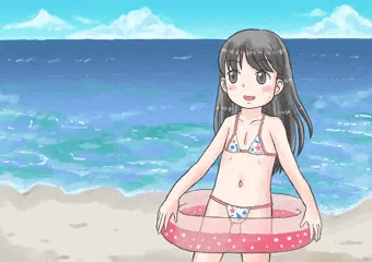 夏の海辺