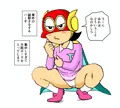 大胆なポーズをとるパー子