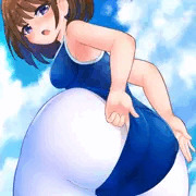 スク水白タイツ