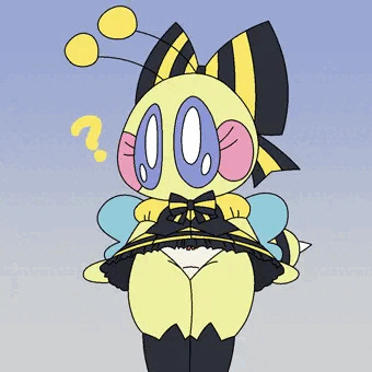 【あおり角度】ミツバチ少女ラベンダーちゃんのパンチラ