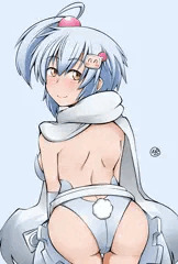 今度はうさぎの尻尾つけてもらった