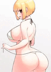 金髪ボブ娘おしり