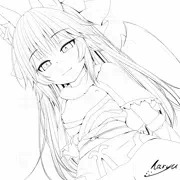 クリスマスはやっぱり玉藻の前と　線画