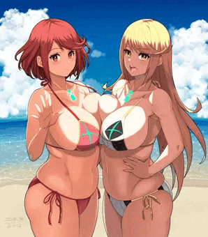 水着ホムラ＆ヒカリ